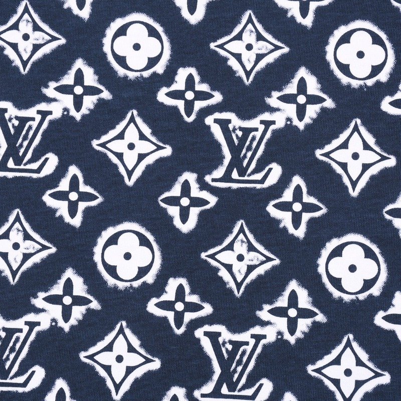 Футболка Louis Vuitton With A Patterned Logo Print "Blue/White" фото № 4