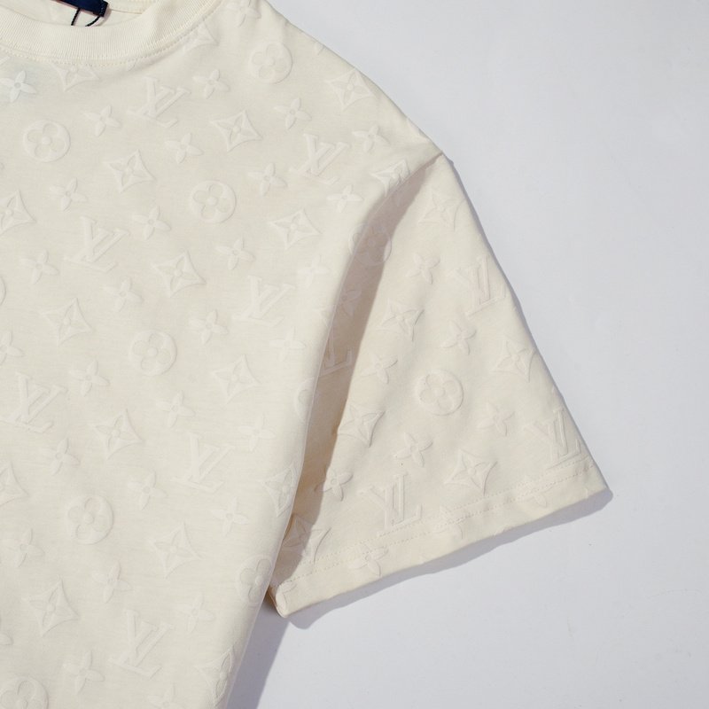 Футболка Louis Vuitton Print With Brand Logos "Cream" фото № 3