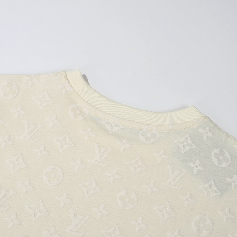 Футболка Louis Vuitton Print With Brand Logos "Cream" фото № 6