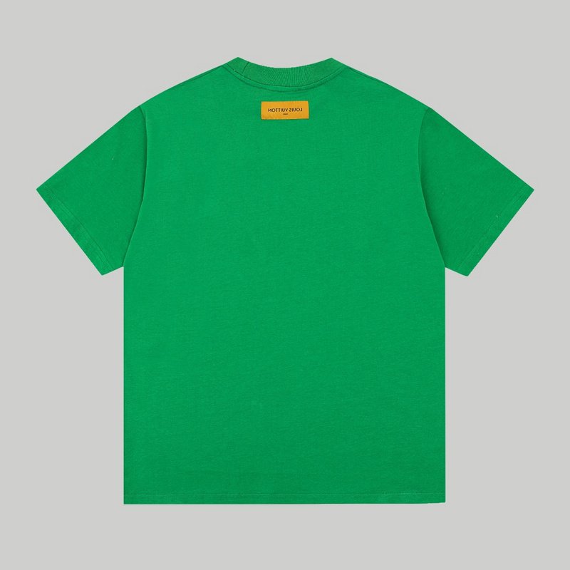 Футболка Louis Vuitton With Text Logo - In Monochrome Style "Green" фото № 4