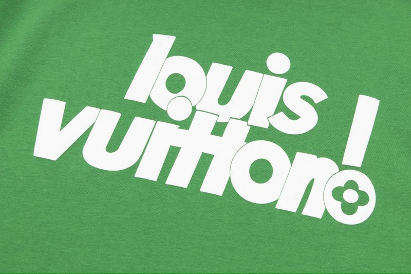 Футболка Louis Vuitton With Text Logo - In Monochrome Style "Green" фото № 7