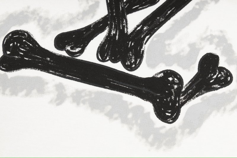 Футболка Louis Vuitton With Black Bones "White" фото № 6