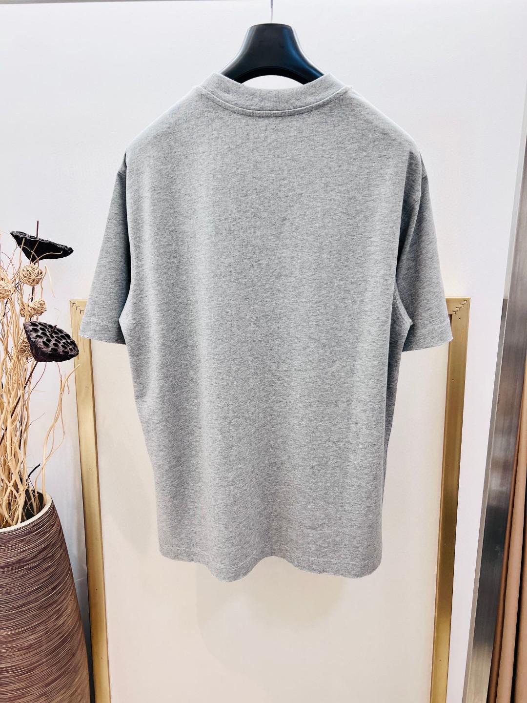 Футболка Miu Miu Frontside Contrast Miu Miu Logotype "Gray" фото № 4