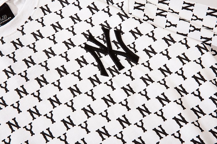 Футболка MLB With Monogram Print "White" фото № 2