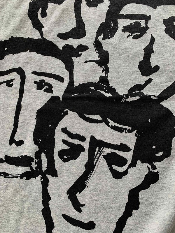 Футболка Off White Four Faces - Print "Gray" фото № 6