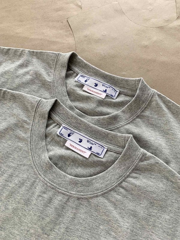 Футболка Off White Four Faces - Print "Gray" фото № 7