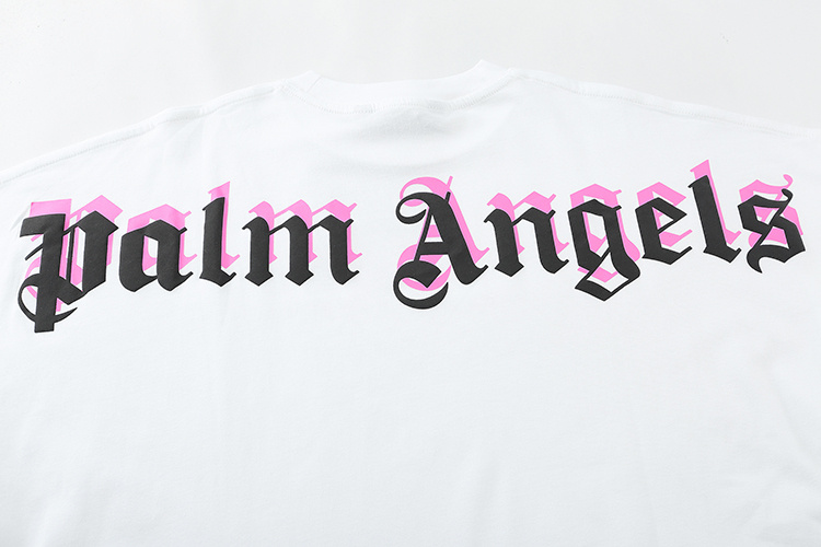 Футболка Palm Angels With The Brand Name "White/Pink" фото № 3