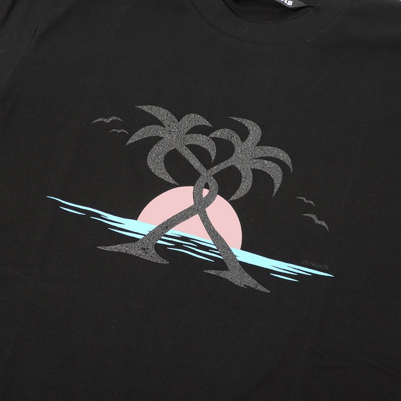 Футболка Palm Angels Tropical Sunset "Black" фото № 7