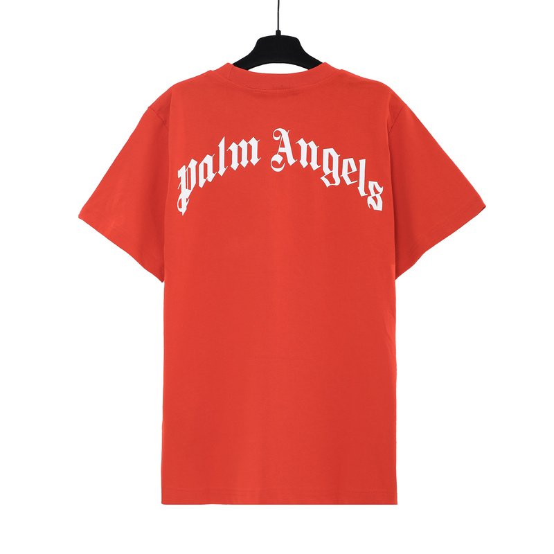 Футболка Palm Angels Print With A Plush Toy And Logo "Orange" фото № 2