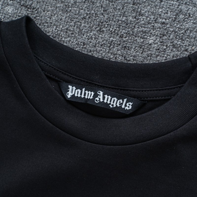 Футболка Palm Angels Painted Over "Black/Blue" фото № 3