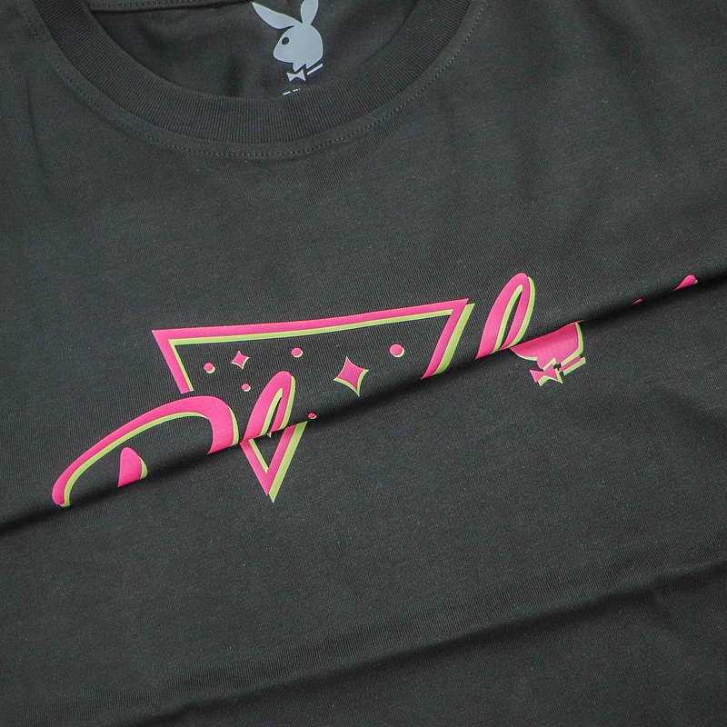 Футболка Playboy Logo Inscription In Triangle Front "Black" фото № 6