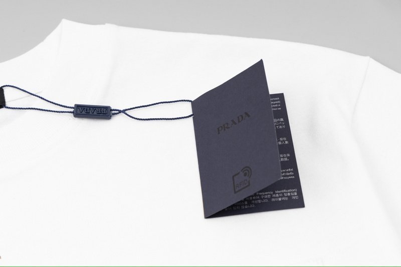 Футболка Prada With Tin Logo "White" фото № 7
