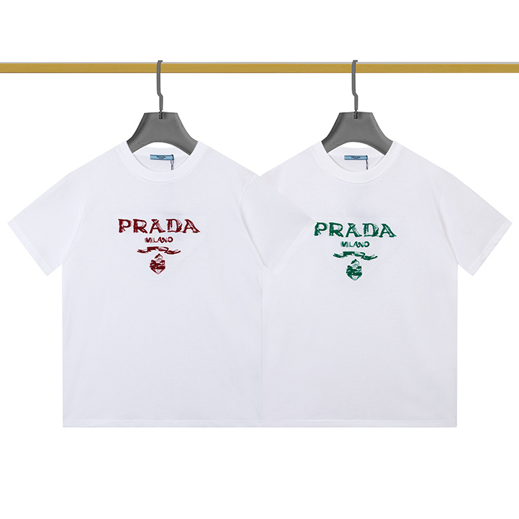 Футболка Prada Classic And Convenient "White/Red" фото № 2