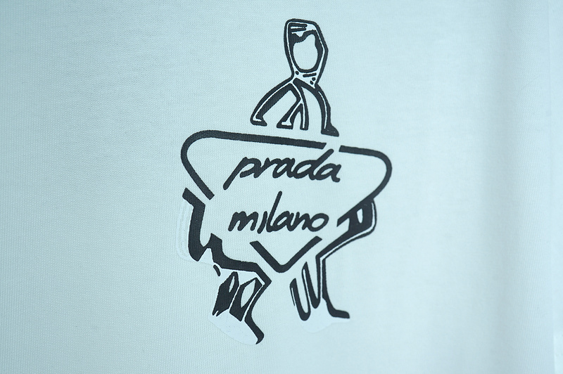 Футболка Prada Coming With Logo "White" фото № 3