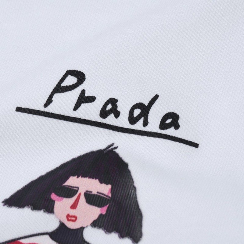 Футболка Prada Fashionista "White" фото № 2