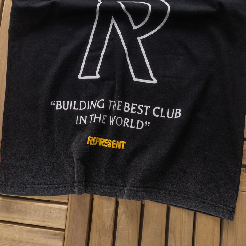 Футболка Represent Lettering All Over The Back "Black" фото № 6