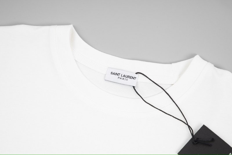 Футболка Saint Laurent Crystal Heart "White" фото № 2