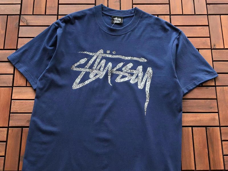 Футболка Stussy Logo From Chains "Blue" фото № 2