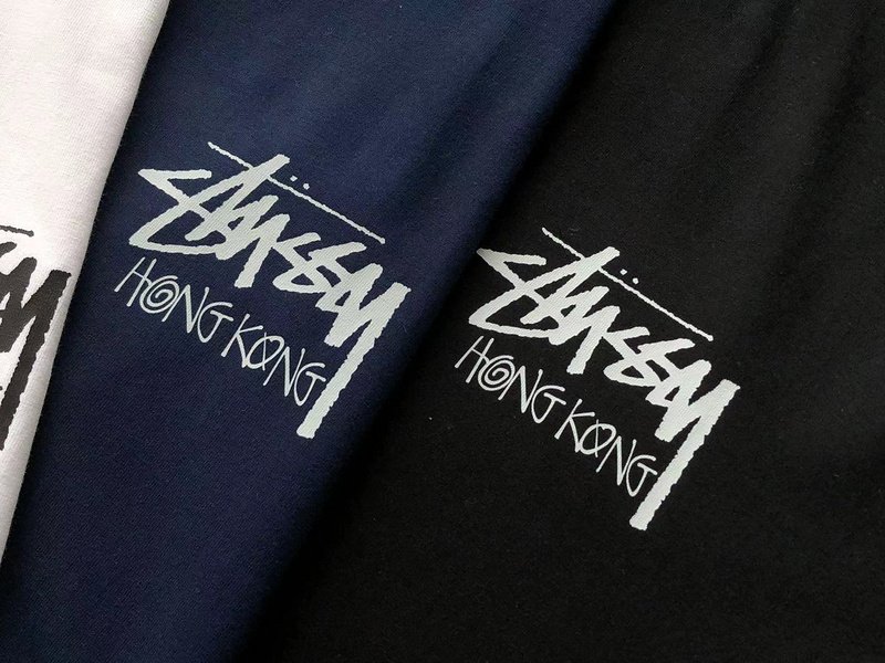Футболка Stussy Logo And Inscription Hong Kong "Black" фото № 6
