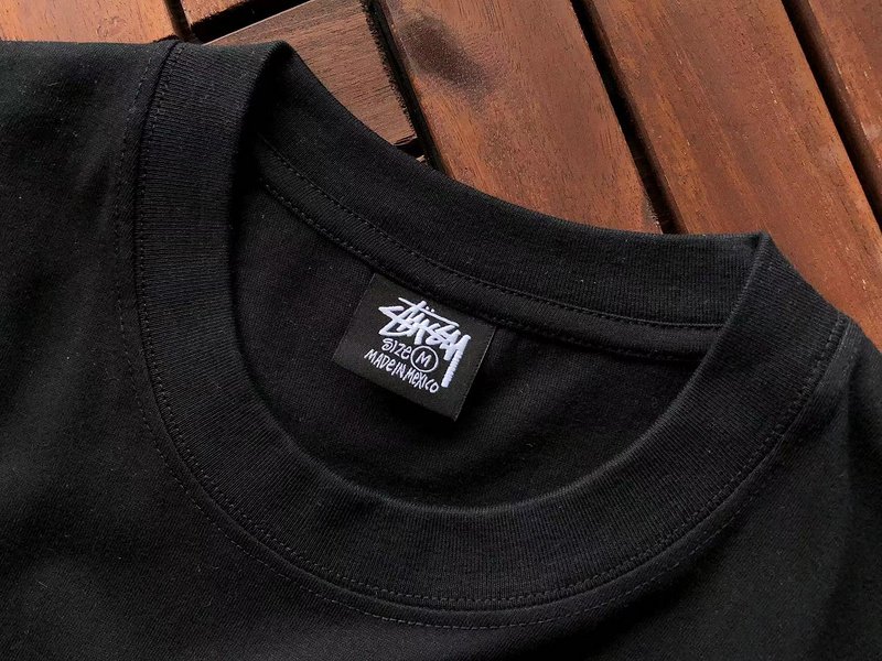 Футболка Stussy Logo And Inscription Hong Kong "Black" фото № 2