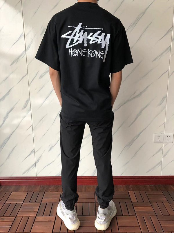 Футболка Stussy Logo And Inscription Hong Kong "Black" фото № 8