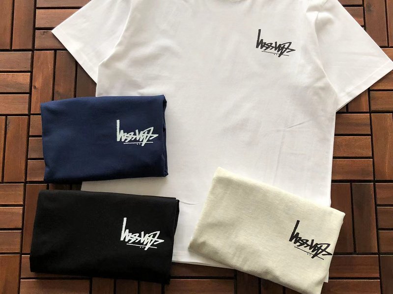 Футболка Stussy Mirror Logo Inscription "Blue" фото № 3