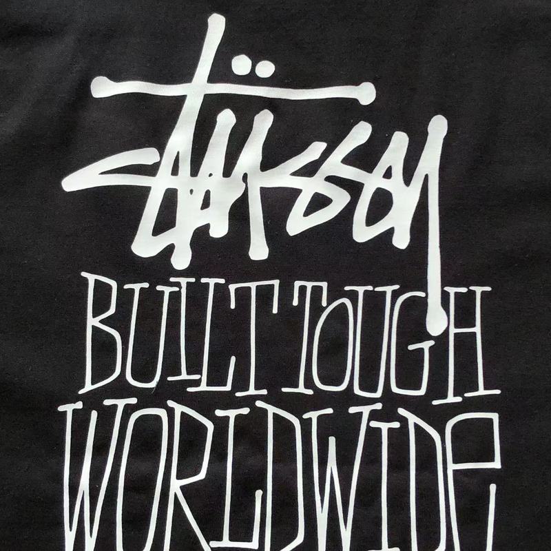 Футболка Stussy Logo And Inscription Built Touch Worldwide "Black" фото № 6