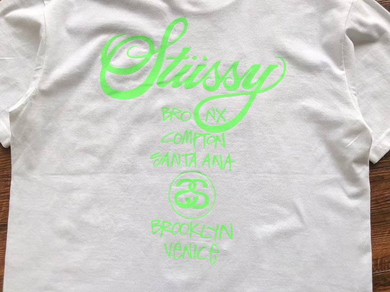 Футболка Stussy Colorful Lettering With City Names And Logo "White" фото № 4