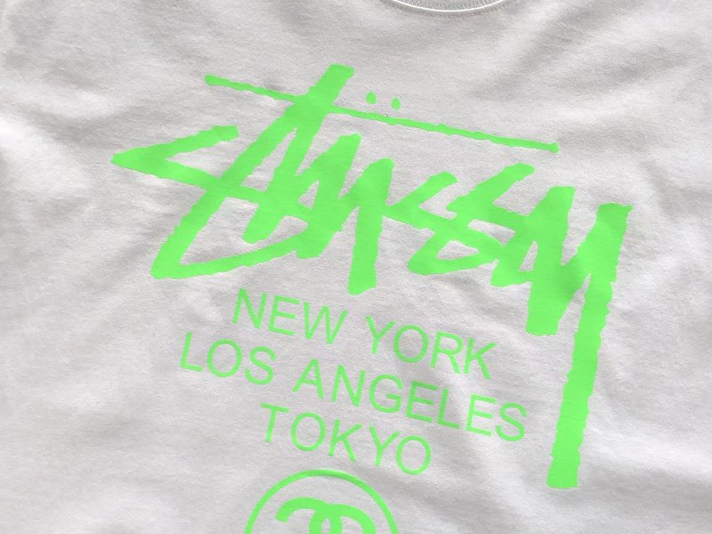 Футболка Stussy Colorful Lettering With City Names And Logo "White" фото № 5