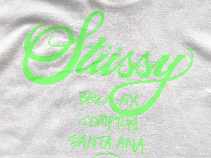Футболка Stussy Colorful Lettering With City Names And Logo "White" фото № 6