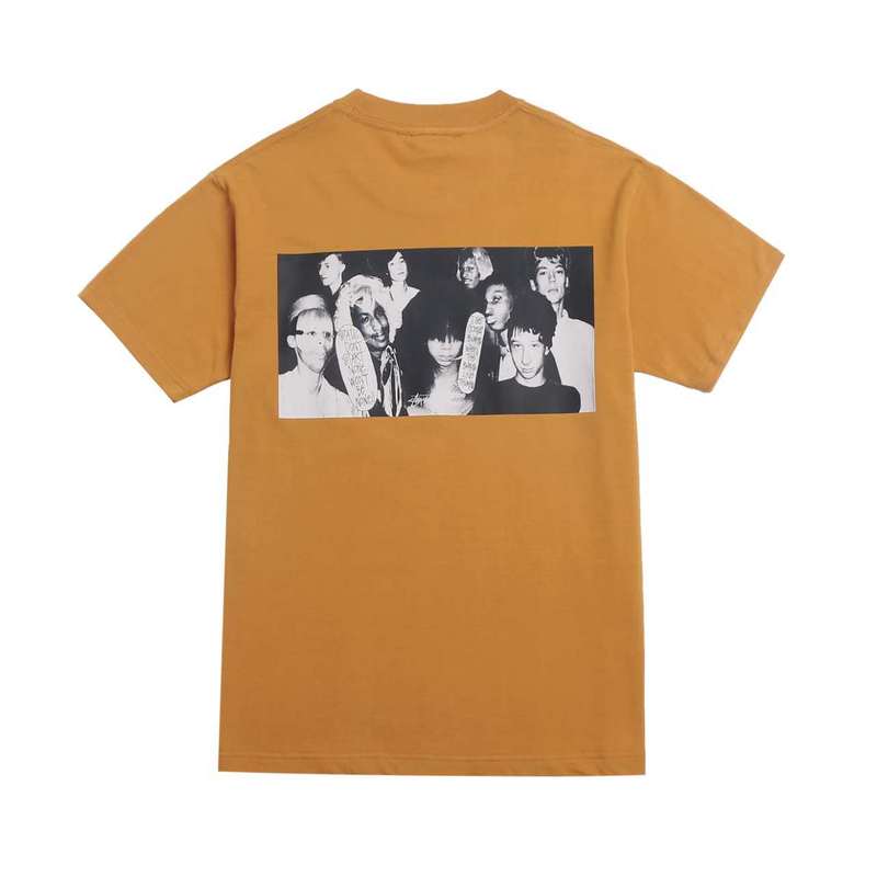 Футболка Stussy Outdated Photo - Print "Brown/Yellow" фото № 2