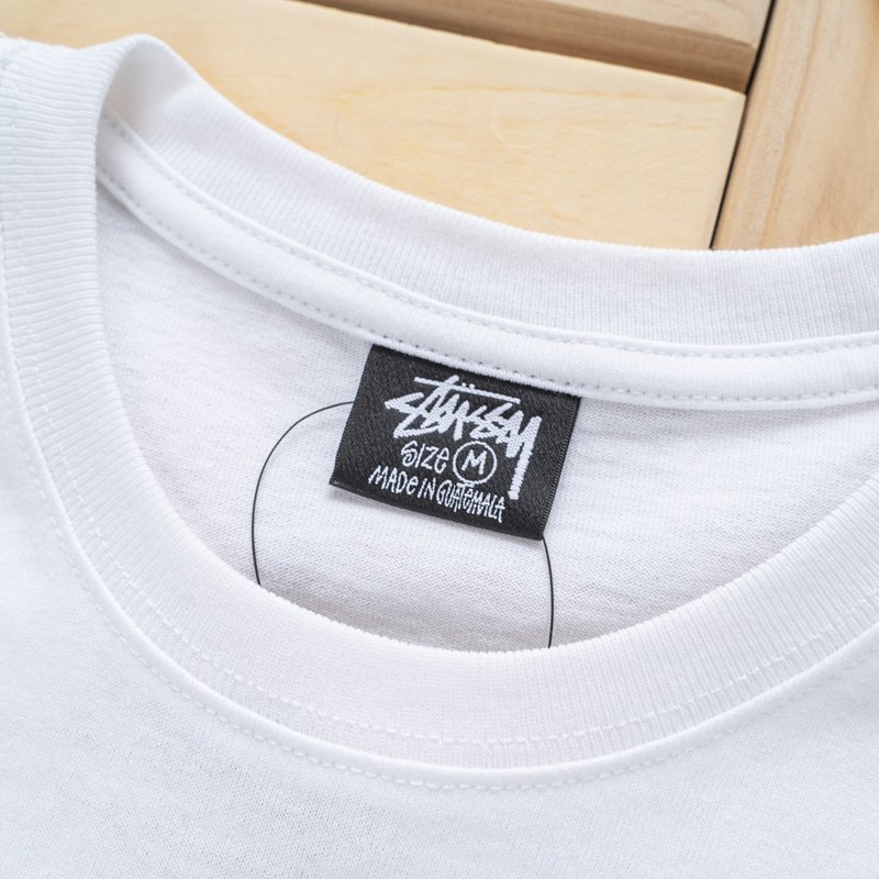 Футболка Stussy With Basic Logo Print "White" фото № 4
