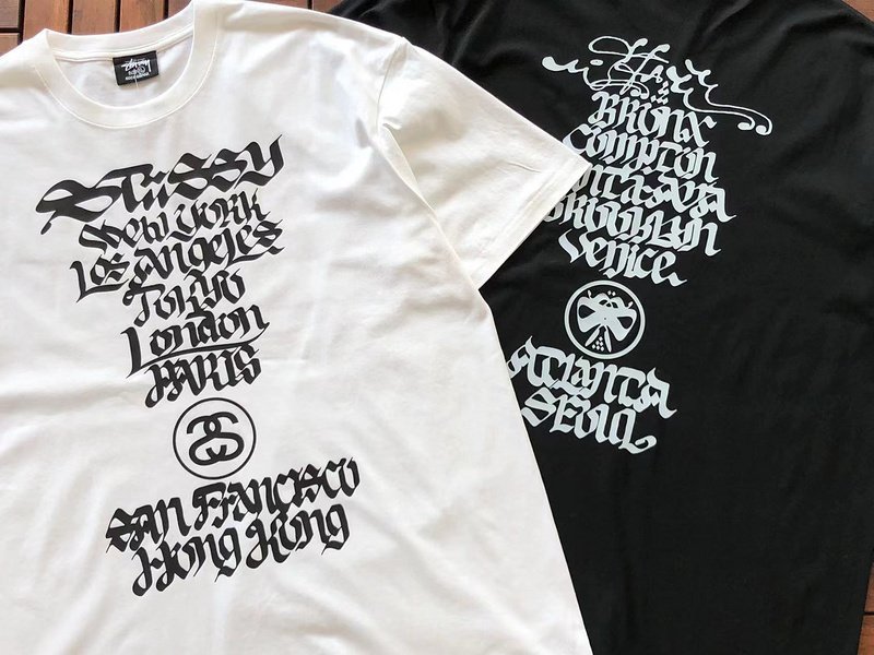 Футболка Stussy Winding Lettering Along "White" фото № 5