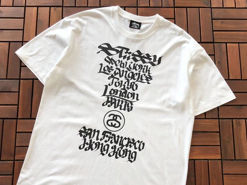 Футболка Stussy Winding Lettering Along "White" фото № 2