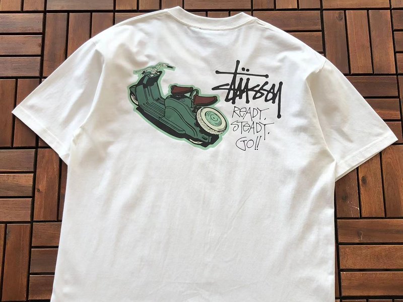 Футболка Stussy Lettering Ready Steady Go "White" фото № 2