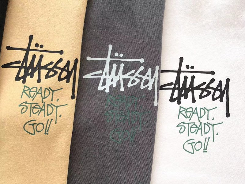 Футболка Stussy Lettering Ready Steady Go "White" фото № 4