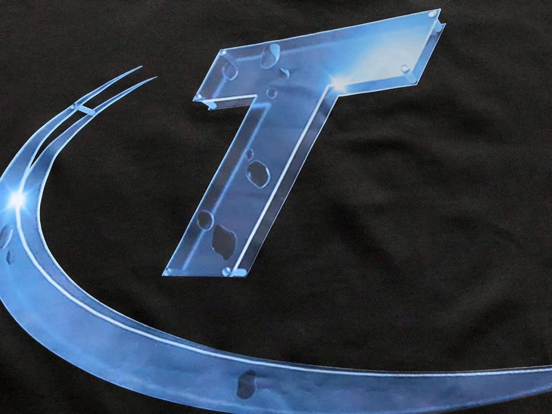 Футболка Trapstar Big Letter Underlined By Curve Line "Black" фото № 5