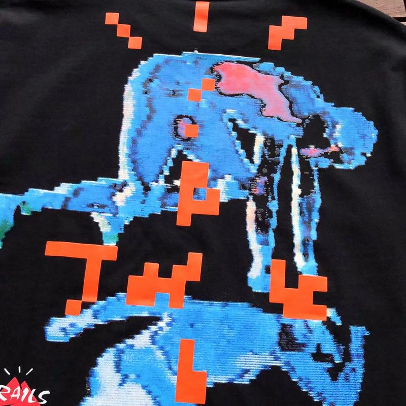 Футболка Travis Scott Astroworld Pixel Man Print "Black" фото № 4