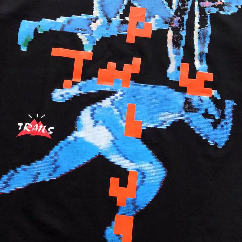 Футболка Travis Scott Astroworld Pixel Man Print "Black" фото № 5