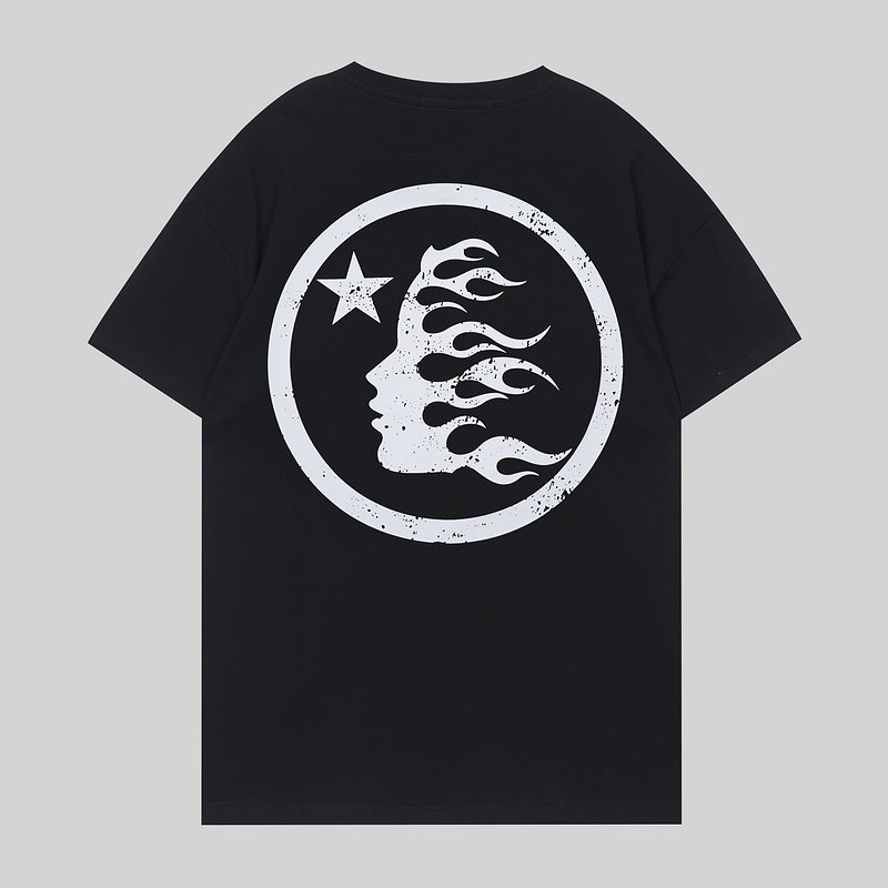 Футболка Hellstar Big Back Logo And Logo Inscription Front "Black" фото № 2