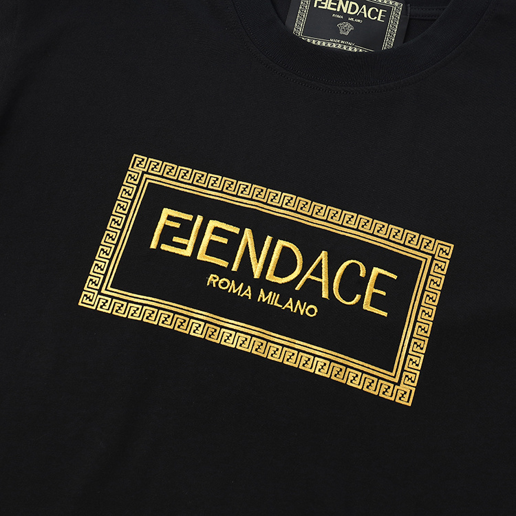 Футболка Versace X Fendi Logo "Black" фото № 3