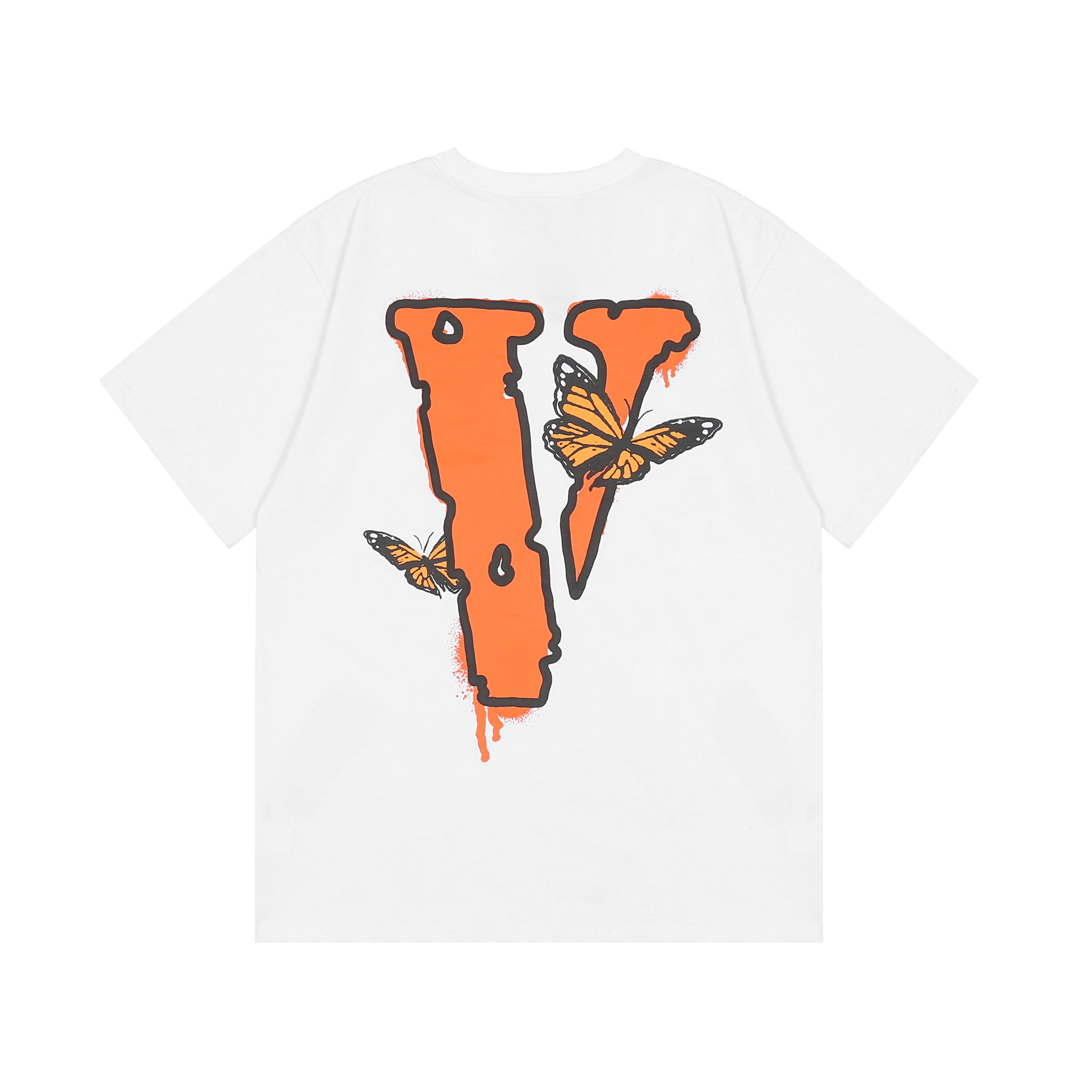 Футболка Vlone V-Orange Butterfly "White" фото № 2
