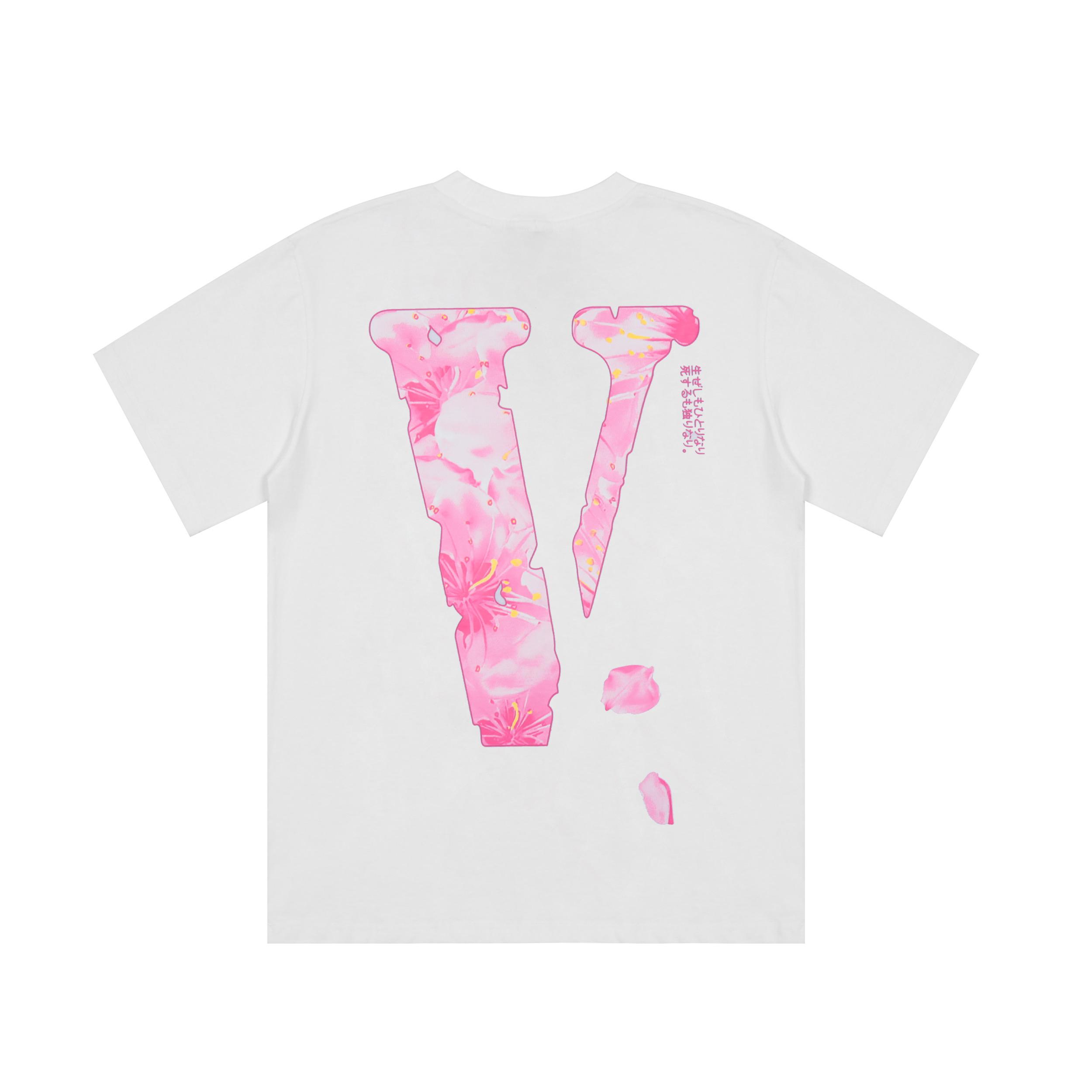 Футболка Vlone V-Friends Pink Blossom "White" фото № 2