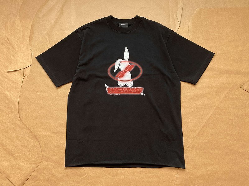 Футболка We11done With Rabbit Silhouette "Black" фото № 3