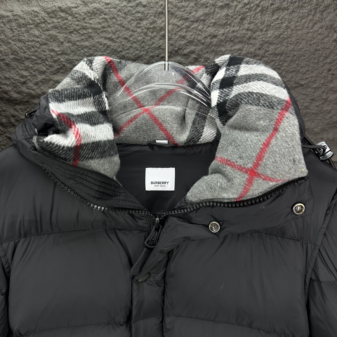 Пуховик Burberry Classic Detach "Black" фото № 7