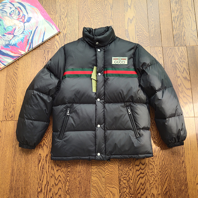 Пуховик Gucci With Brand Logo "Black" фото № 2