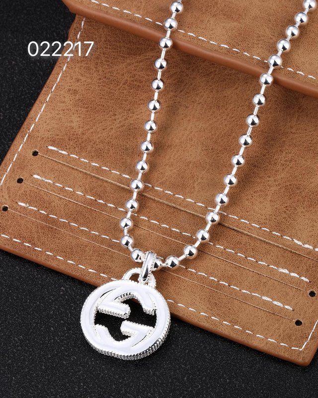 Подвеска Gucci Rounded Logo Letters "Silver" фото № 2