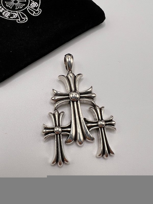 Подвеска Chrome Hearts Unusual Three Crosses "Silver" фото № 2