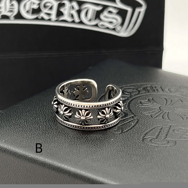 Кольцо Chrome Hearts Open End "Silver" фото № 2
