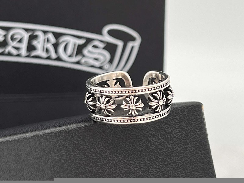 Кольцо Chrome Hearts Open End "Silver" фото № 3